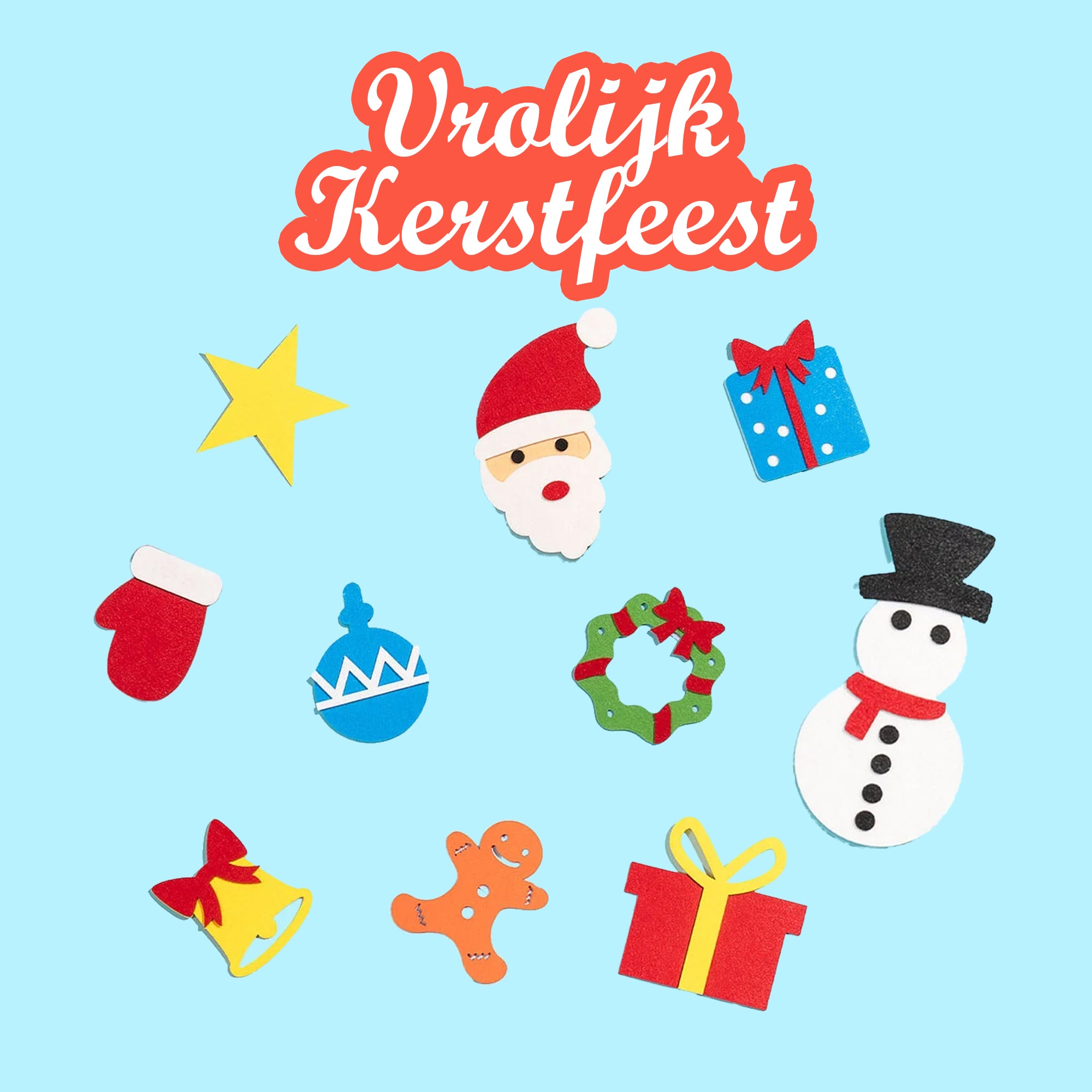 1x Vrolijk Kerstmis Ornament + 10x Extra Kerstornamenten