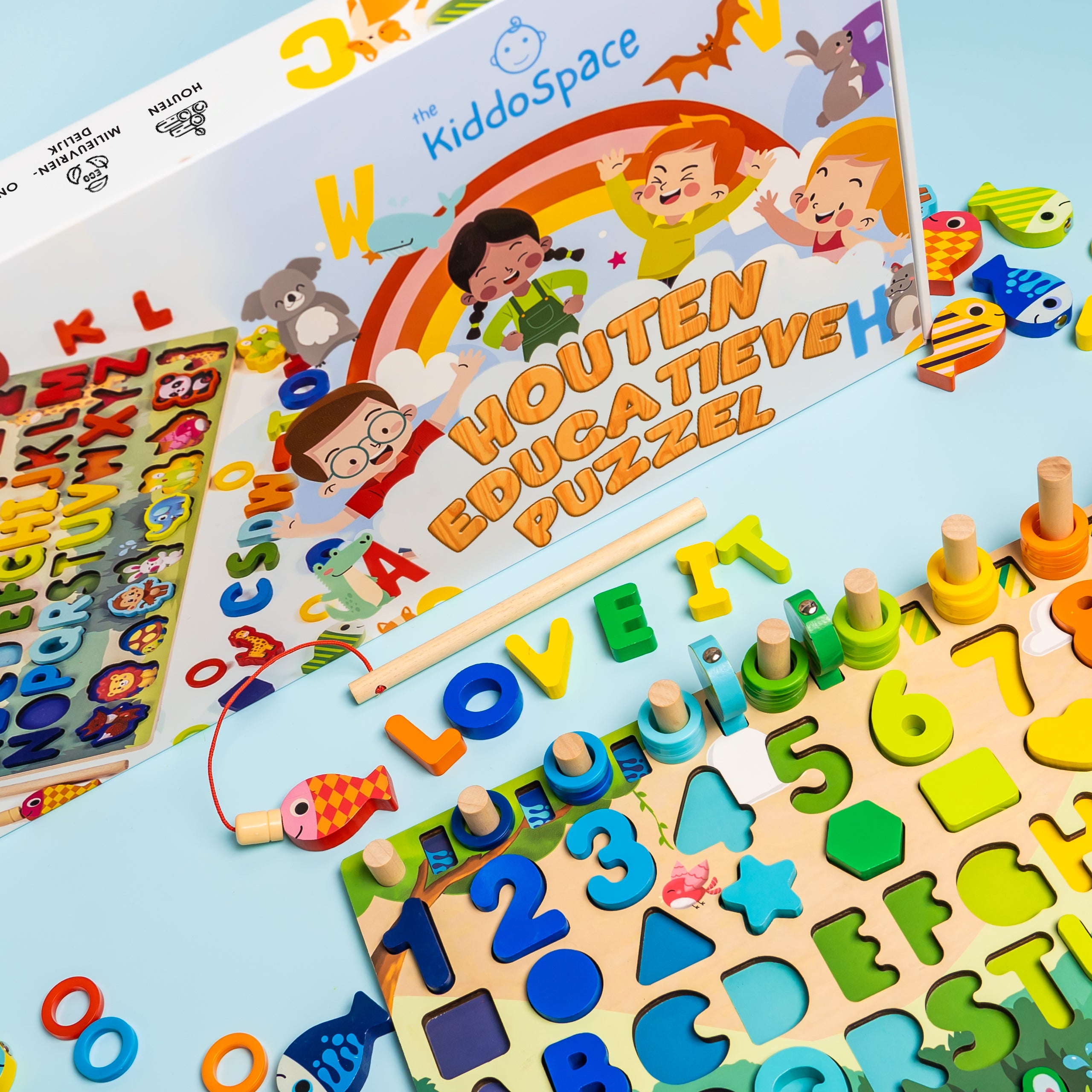 KiddoSpace™ - Houten Montessori Puzzel